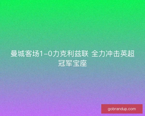 曼城客场1-0力克利兹联 全力冲击英超冠军宝座